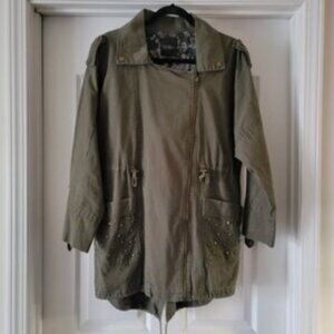 Jessica Simpson Army Green Utility Jacket - Size L